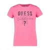 GUESS T-SHIRT LOGO GLITTER BAMBINA Fucsia -Strada Moda guess j2ri00 t shirt logo bambina abbigliamento bambino 045455001 g618 1