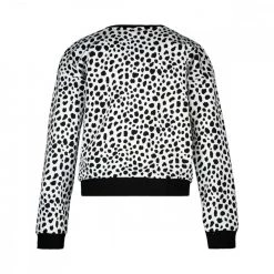 GUESS FELPA GIRO LEOPARDATA BAMBINA Bianco, Nero -Strada Moda guess j2rq06 felpa giro leopardata bambina abbigliamento bambino 044779501 p8as 2
