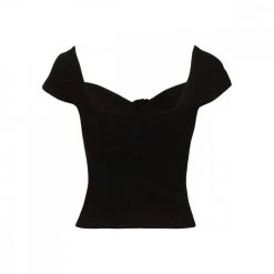 GUESS TOP IN MAGLIA FIOCCO DONNA Nero -Strada Moda guess w2gp02k86z2 top in maglia fiocco donna casual donna 045297101 jblk 2