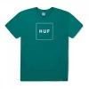 HUF T-SHIRT ESSENTIALS BOX LOGO Verde -Strada Moda huf 711190069e t shirt essentials box logo street style uomo 037992701 2446 1