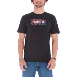 HURLEY T-SHIRT EVERYDAY WASH VENICE PUNK Nero