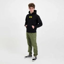 IUTER FELPA CON CAPPUCCIO STAY ALIVE Nero -Strada Moda iuter 22sish35 felpa con cappuccio stay alive street style uomo 044739201 black 6