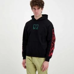 IUTER FELPA CON CAPPUCCIO LOVELY Nero -Strada Moda iuter 22sish45 felpa con cappuccio lovely street style uomo 044750401 black 3