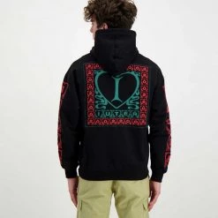 IUTER FELPA CON CAPPUCCIO LOVELY Nero -Strada Moda iuter 22sish45 felpa con cappuccio lovely street style uomo 044750401 black 4