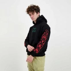 IUTER FELPA CON CAPPUCCIO LOVELY Nero -Strada Moda iuter 22sish45 felpa con cappuccio lovely street style uomo 044750401 black 5