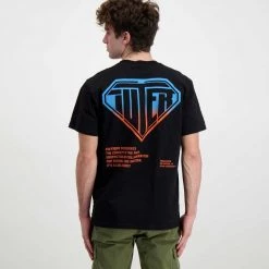 IUTER T-SHIRT DOUBLE LOGO Nero 11 IUTER T-SHIRT DOUBLE LOGO Nero -Strada Moda iuter 22sits02 t shirt double logo street style uomo 044750701 black 4