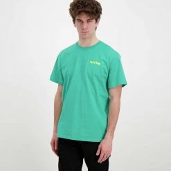 IUTER T-SHIRT DOUBLE LOGO Verde 10 IUTER T-SHIRT DOUBLE LOGO Verde -Strada Moda iuter 22sits02 t shirt double logo street style uomo 044750801 eme 3