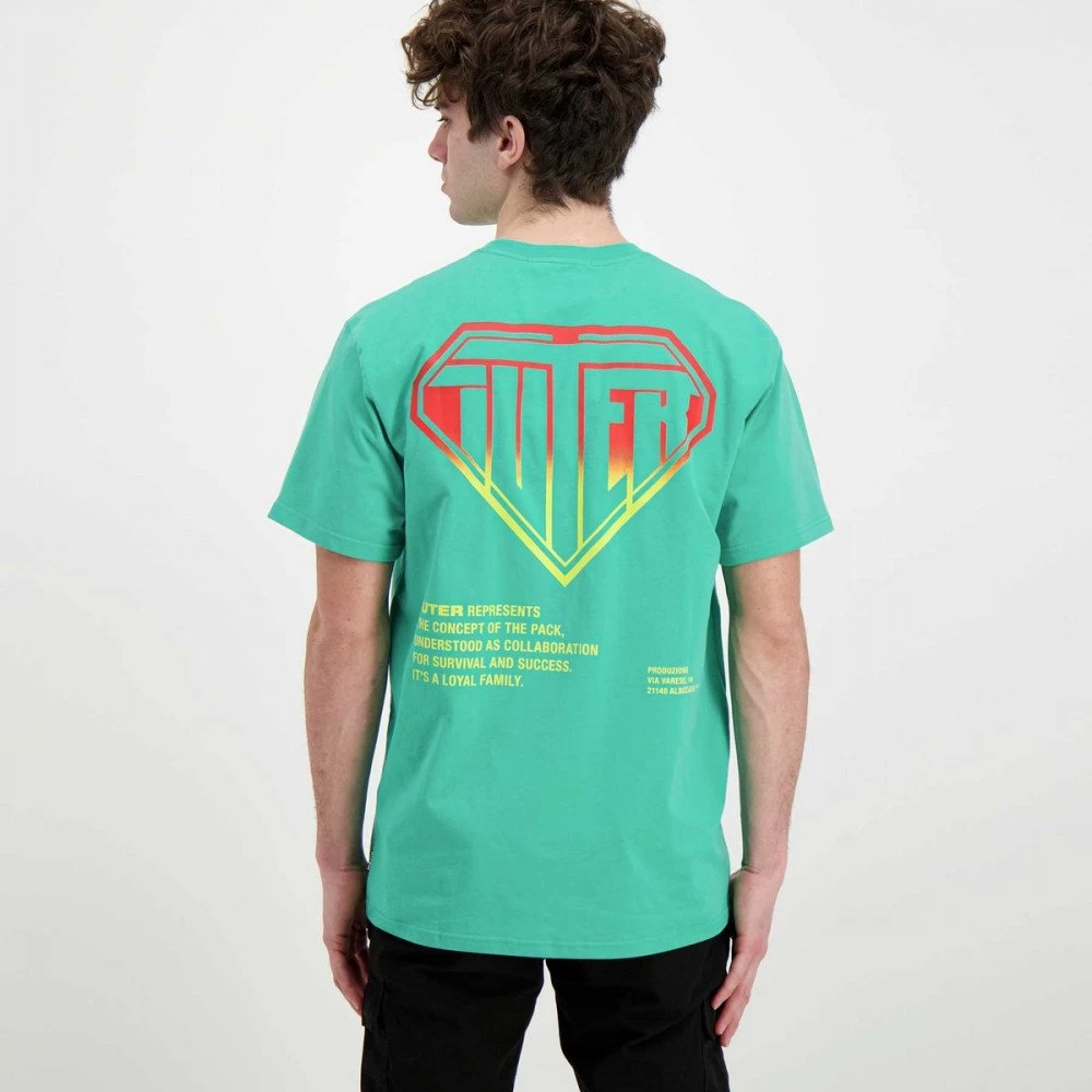 IUTER T-SHIRT DOUBLE LOGO Verde 6 IUTER T-SHIRT DOUBLE LOGO Verde - immagine 4