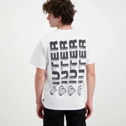 IUTER T-SHIRT FAST LOGO Bianco -Strada Moda iuter 22sits16 t shirt fast logo street style uomo 044752201 white 4