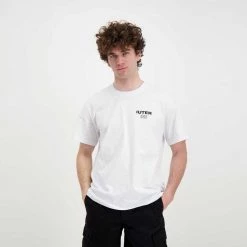 IUTER T-SHIRT FAST LOGO Bianco -Strada Moda iuter 22sits16 t shirt fast logo street style uomo 044752201 white 5