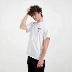 IUTER T-SHIRT STENCIL Bianco -Strada Moda iuter 22sits32 t shirt stencil street style uomo 044752301 white 5