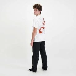 IUTER T-SHIRT STAY ALIVE Bianco -Strada Moda iuter 22sits35 t shirt stay alive street style uomo 044739501 white 6