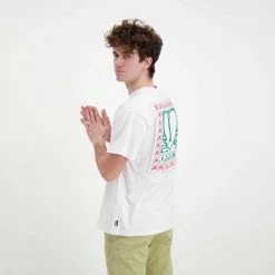 IUTER T-SHIRT LOVELY Bianco -Strada Moda iuter 22sits45 t shirt lovely street style uomo 044750901 white 5