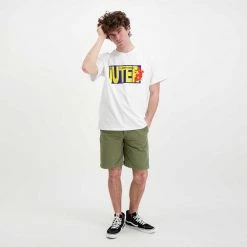 IUTER T-SHIRT SURE THING Bianco -Strada Moda iuter 22sits71 t shirt sure thing street style uomo 044752401 white 6