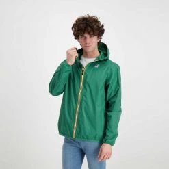 K-WAY GIACCA CLAUDE LE VRAI 3.0. UNISEX Verde -Strada Moda k way k004bd0 giacca claude le vrai 3 0 unisex giacconi uomo 045341501 00q 5
