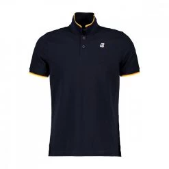K-WAY POLO VINCENT CONTRASTO Blu -Strada Moda k way k008j50 polo bordi nastro k way casual uomo 040560201 k89 2