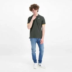 K-WAY POLO VINCENT CONTRASTO Verde -Strada Moda k way k008j50 polo bordi nastro k way casual uomo 042626101 890 6