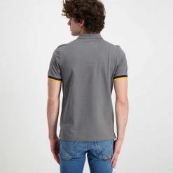 K-WAY POLO VINCENT CONTRASTO Grigio -Strada Moda k way k008j50 polo vincent contrasto casual uomo 045520501 x5r 4