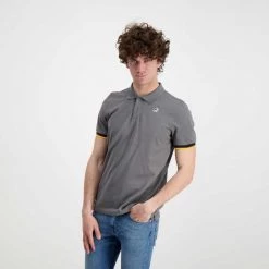 K-WAY POLO VINCENT CONTRASTO Grigio -Strada Moda k way k008j50 polo vincent contrasto casual uomo 045520501 x5r 5