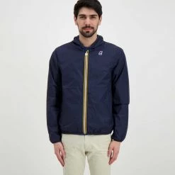 K-WAY GIACCA JACQUES PLUS DOUBLE Blu, Verde -Strada Moda k way k111nmw giacca cappuccio jacques plus double giacconi uomo 045342001 ae5 4