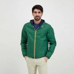 K-WAY GIACCA JACQUES PLUS DOUBLE Blu, Verde -Strada Moda k way k111nmw giacca cappuccio jacques plus double giacconi uomo 045342001 ae5 5