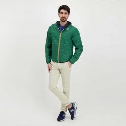 K-WAY GIACCA JACQUES PLUS DOUBLE Blu, Verde -Strada Moda k way k111nmw giacca cappuccio jacques plus double giacconi uomo 045342001 ae5 6
