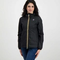 K-WAY GIACCA CAPPUCCIO MARGERITE POLY JERSEY DONNA Nero -Strada Moda k way k31169w giacca cappuccio margerite poly jersey donna giacconi donna 045343401 usy 3