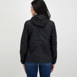 K-WAY GIACCA CAPPUCCIO MARGERITE POLY JERSEY DONNA Nero -Strada Moda k way k31169w giacca cappuccio margerite poly jersey donna giacconi donna 045343401 usy 4