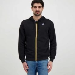 K-WAY FELPA FULL ZIP CON CAPPUCCIO ARNEL Nero -Strada Moda k way k5113iw felpa full zip con cappuccio arnel casual uomo 045343701 usy 3