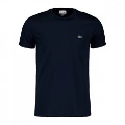 LACOSTE T-SHIRT LOGO IN COTONE PIMA BLU