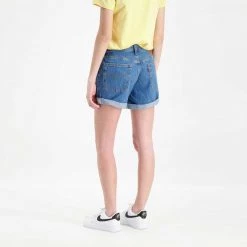 LEVI'S SHORT LONG 501 DONNA Blu -Strada Moda levi s 29961 short long 501 donna casual donna 042808401 0021 5