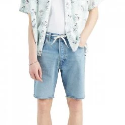 LEVI'S BERMUDA IN DENIM 501® ORIGINAL Azzurro -Strada Moda levi s 36512 bermuda in denim hemmed short casual uomo 045064801 0147 4