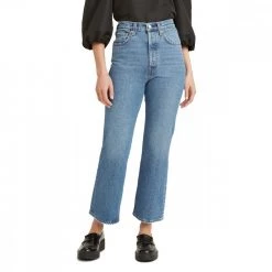 LEVI'S JEANS RIBCAGE CROP BOOTCUT DONNA Azzurro -Strada Moda levi s a1967 jeans ribcage crop boot donna casual donna 045065501 0001 4