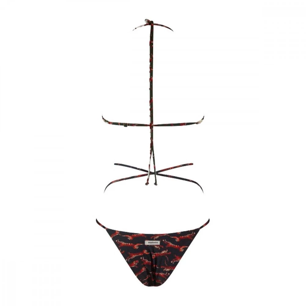 MATINEÉ BIKINI TRIANGOLO E SLIP LACCI DONNA Nero, Verde 4 MATINEÉ BIKINI TRIANGOLO E SLIP LACCI DONNA Nero, Verde - immagine 2