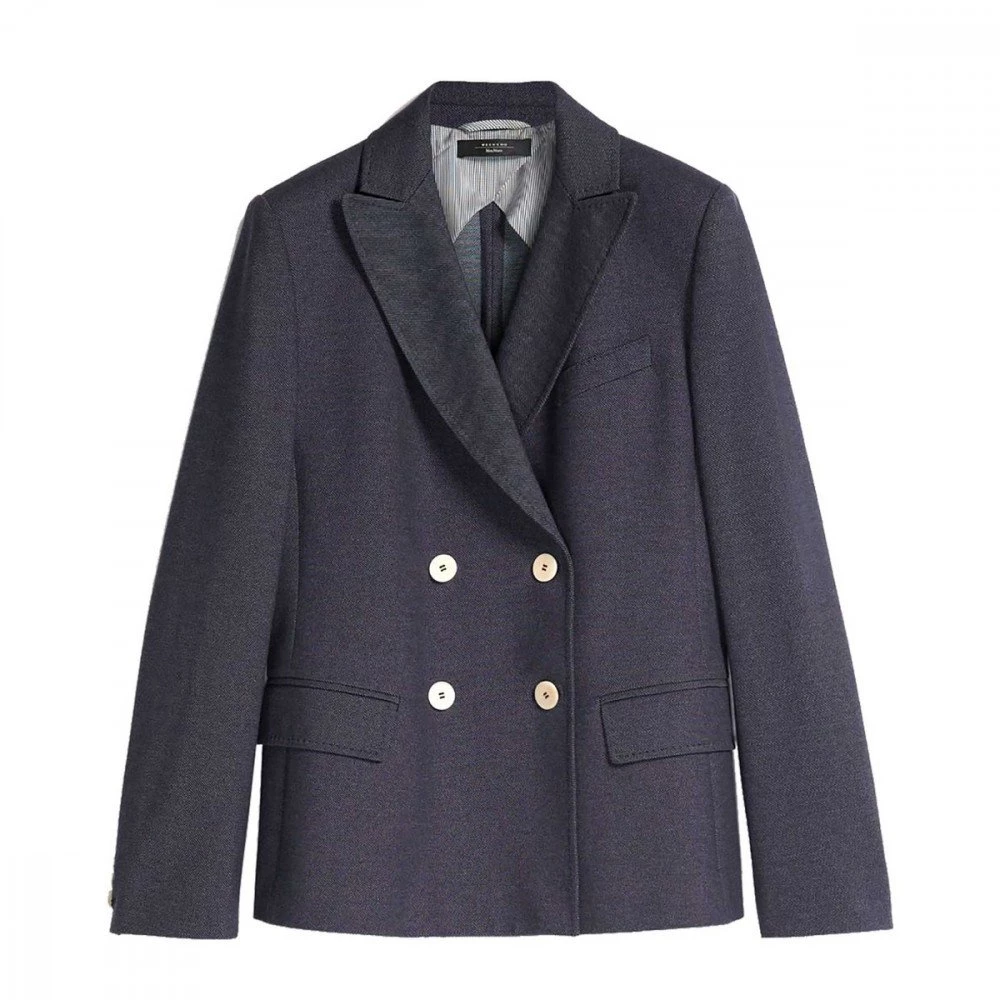 MAX MARA WEEKEND BLAZER DOPPIO PETTO IN JERSEY DENIM DONNA