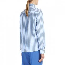 MAX MARA WEEKEND CAMICIA A RIGHE FILIPPO DONNA Azzurro, Bianco -Strada Moda max mara weekend filippo22 camicia in popline donna casual donna 044661501 034 3