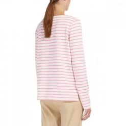 MAX MARA WEEKEND MAGLIA MANICA LUNGA RIGHE FRETTY DONNA Bianco, Rosa -Strada Moda max mara weekend fretty22 t shirt ls in jersey donna casual donna 044662001 004 3