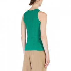 MAX MARA WEEKEND CANOTTA A COSTINE SERRA DONNA Verde -Strada Moda max mara weekend serra22 top canotta in viscosa donna casual donna 044665601 013 3