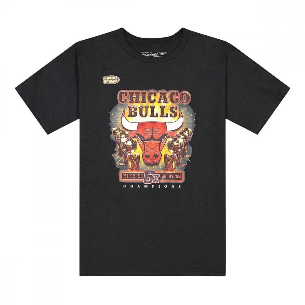 MITCHELL & NESS T-SHIRT LAST DANCE 6X CHAMPS BULLS Nero 3 MITCHELL & NESS T-SHIRT LAST DANCE 6X CHAMPS BULLS Nero