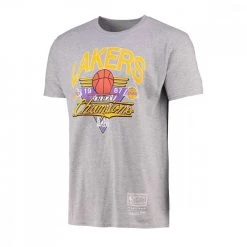 MITCHELL & NESS T-SHIRT CHAMPIONS 1987 LAKERS Grigio