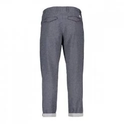 MOLO ELEVEN PANTALONI CHINO CARROT COTONE E LINO Blu -Strada Moda molo eleven delon56454 pantaloni chino carrot cotone e lino casual uomo 044995701 100 3