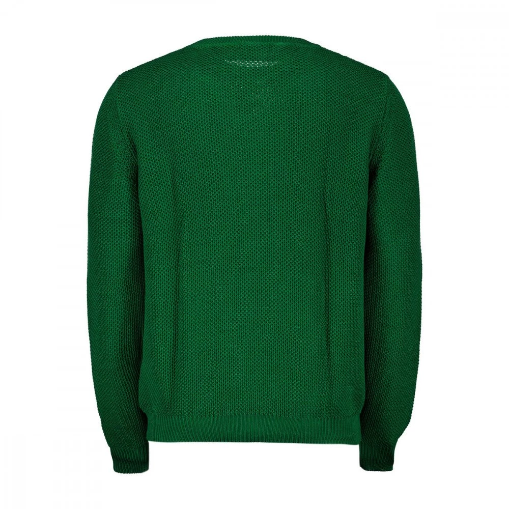 MOLO ELEVEN MAGLIONE GIROCOLLO PUNTO RETE Verde 4 MOLO ELEVEN MAGLIONE GIROCOLLO PUNTO RETE Verde - immagine 2