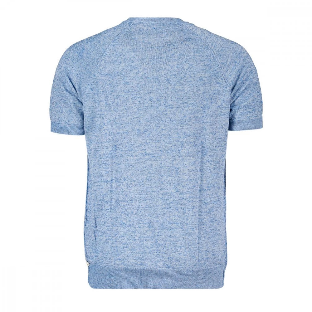 MOLO ELEVEN MAGLIA MANICA CORTA RAGLAN MISTO LINO Blu - immagine 2