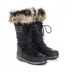 MOON BOOT MONACO WP 2 DONNA Nero -Strada Moda moon boot 24008700 moon boot monaco wp 2 donna tutti doposci donna 039193801 001 3