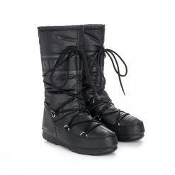 MOON BOOT HIGH NYLON WP DONNA Nero -Strada Moda moon boot 24009100 moon boot high nylon wp donna tutti doposci donna 039194201 001 3