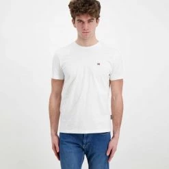 NAPAPIJRI T-SHIRT MINI LOGO SALIS Bianco -Strada Moda napapijri np0a4frp t shirt mini logo salis casual uomo 043698701 002 2