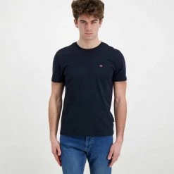 NAPAPIJRI T-SHIRT MINI LOGO SALIS Blu -Strada Moda napapijri np0a4frp t shirt mini logo salis casual uomo 043698901 176 2