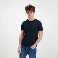 NAPAPIJRI T-SHIRT MINI LOGO SALIS Blu -Strada Moda napapijri np0a4frp t shirt mini logo salis casual uomo 043698901 176 3