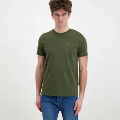 NAPAPIJRI T-SHIRT MINI LOGO SALIS Verde -Strada Moda napapijri np0a4frp t shirt mini logo salis casual uomo 043699001 ge4 2