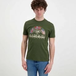 NAPAPIJRI T-SHIRT TURIN Nero -Strada Moda napapijri np0a4g34 t shirt turin casual uomo 044922301 041 3